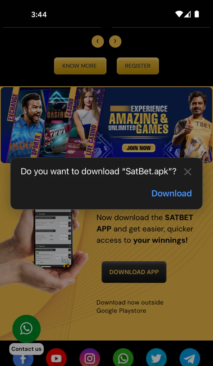 Download SatBet apk file for android.