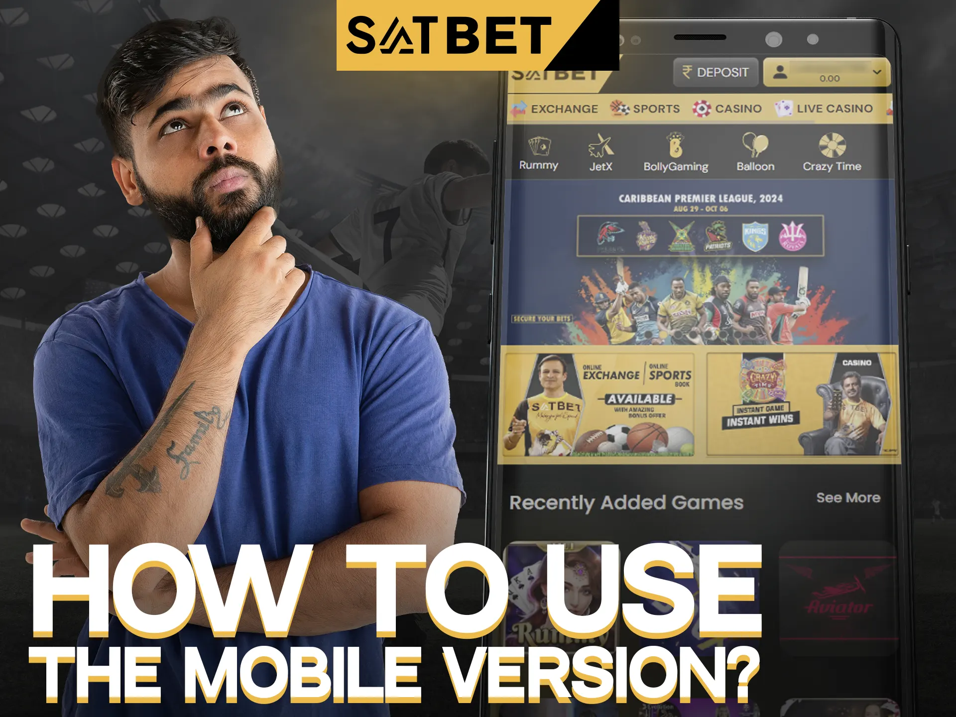 Follow the steps on how to use SatBet mobile version.