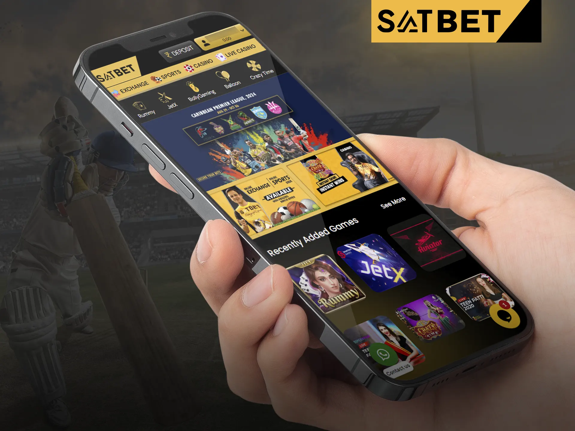 SatBet mobile version perfectly replaces the official site.