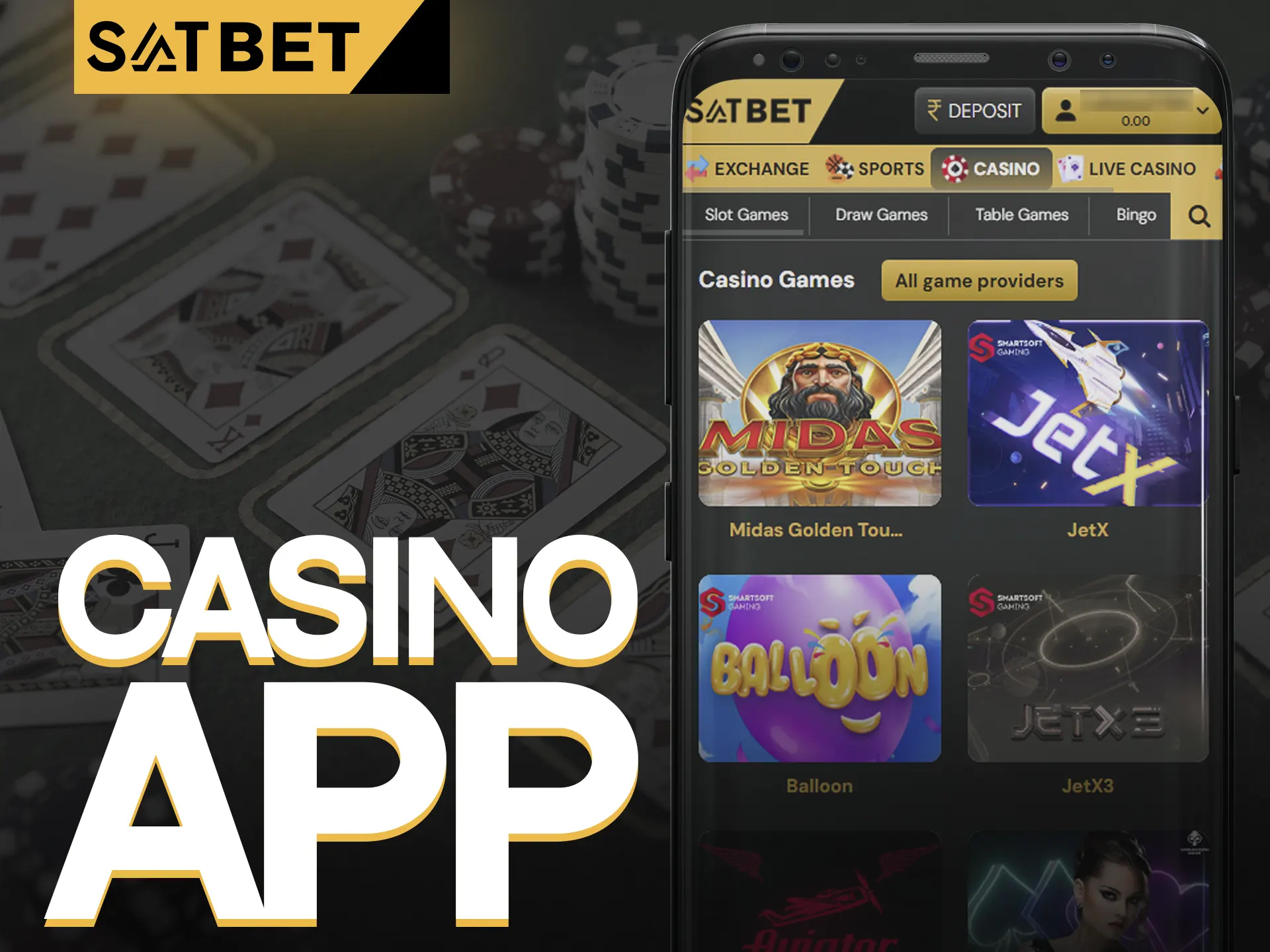 Improve your user experience with SatBet app.