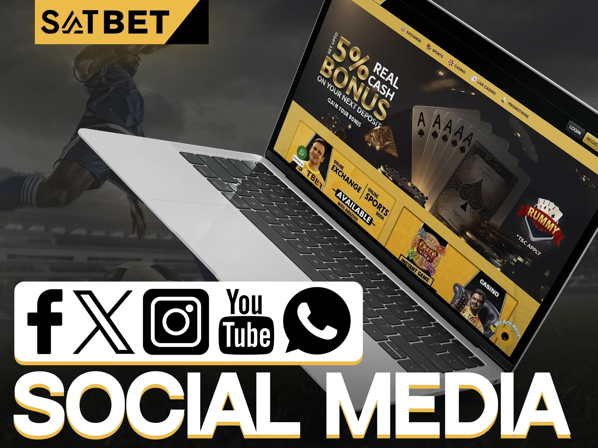 Follow SatBet on social media and get in touch.