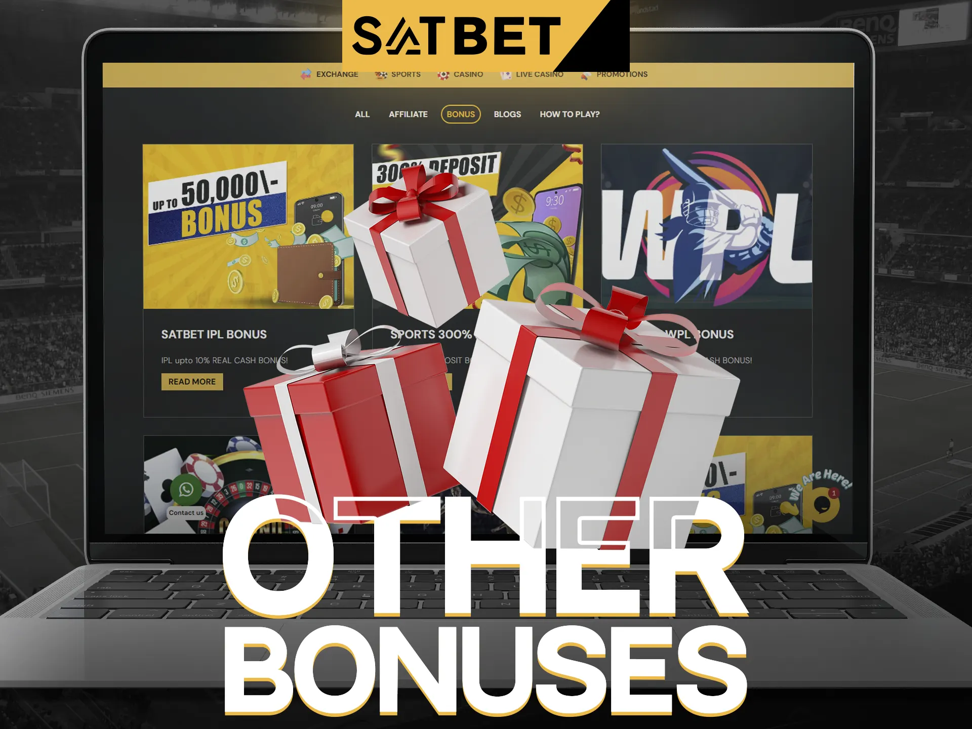 Get more bonus opportunities with SatBet platform.