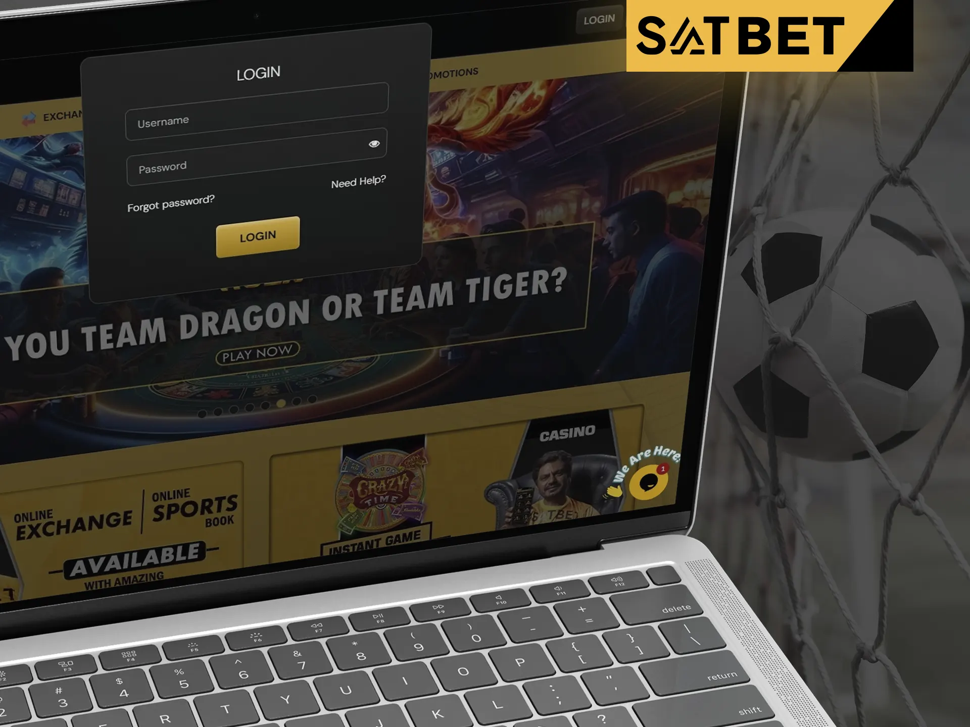 Follow these steps to login to your account at SatBet.