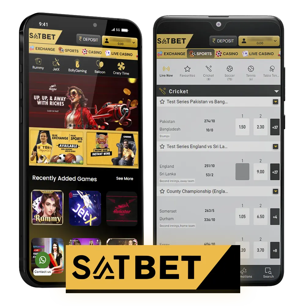 Download SatBet app for android and iOS.