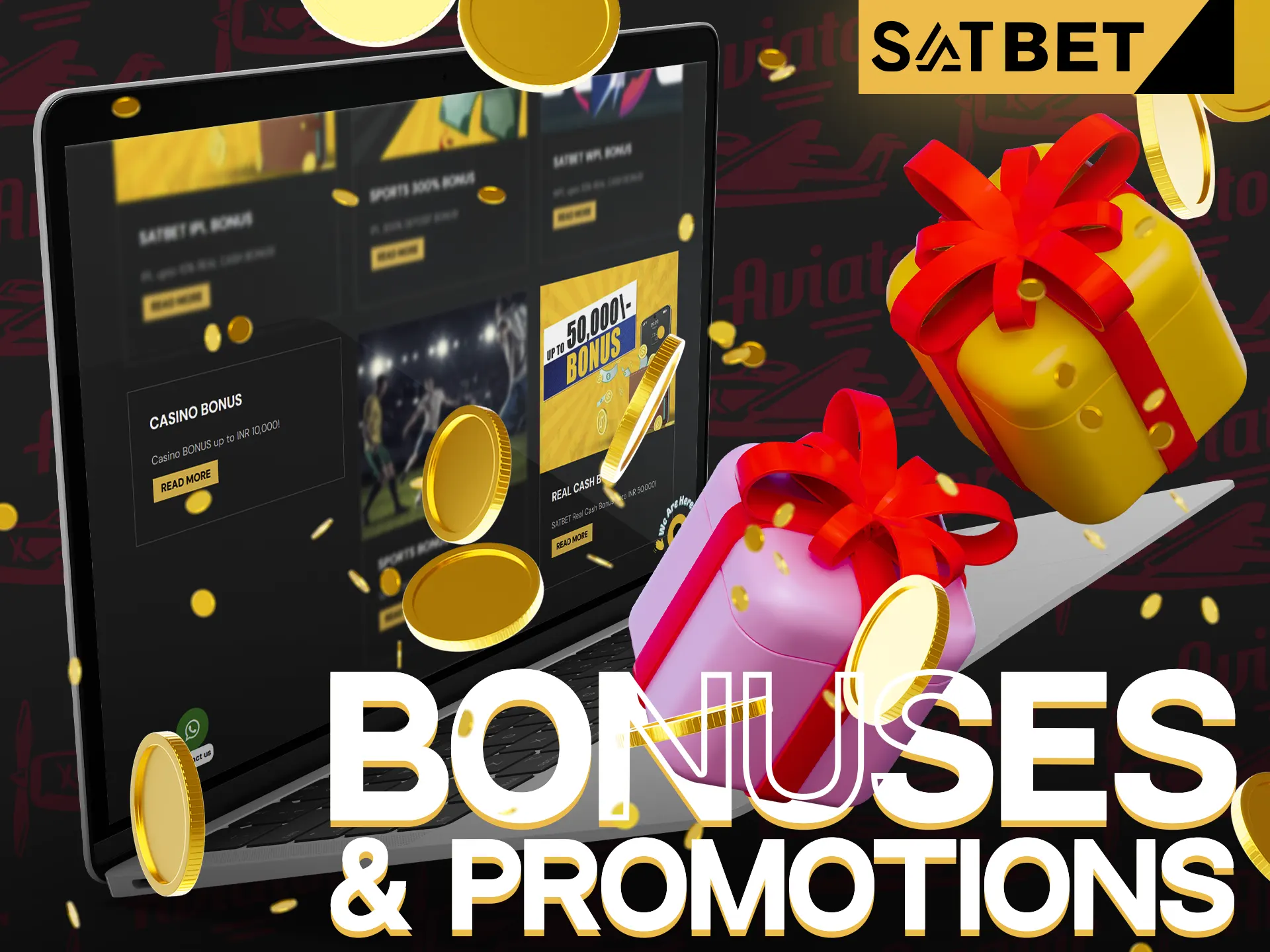 Receive a welcome bonus to play SatBet Aviator.