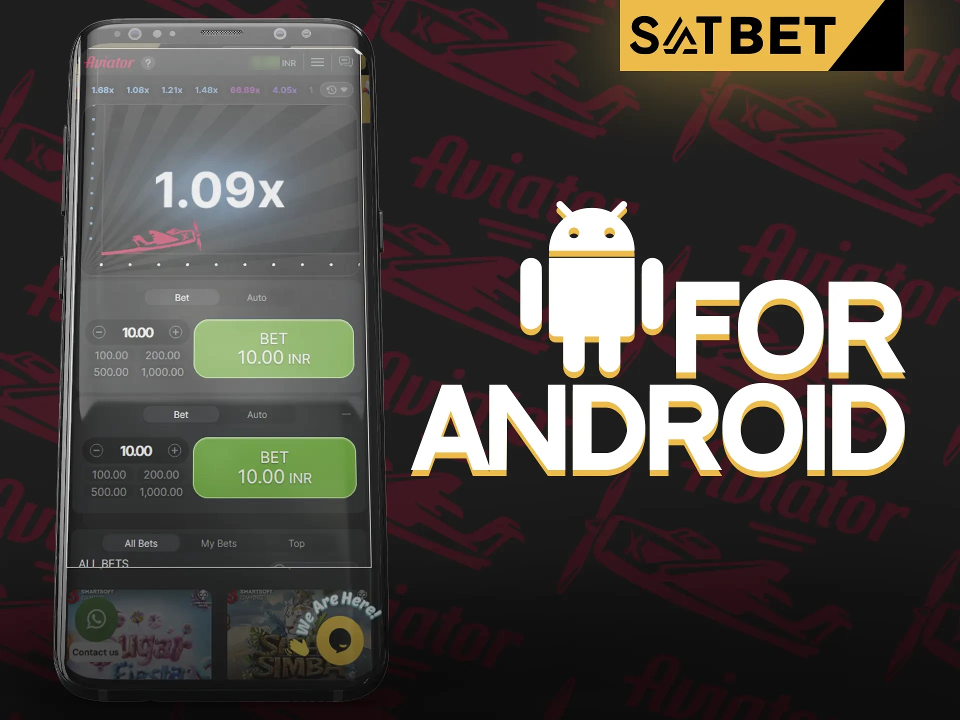 Downloading the SatBet apk for Android is simple.