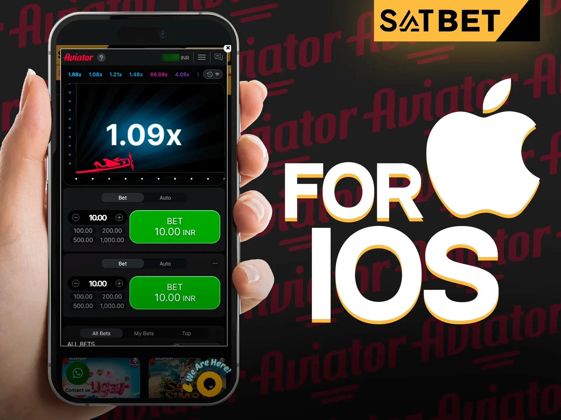 Follow the instruction to play SatBet Aviator on iOS.